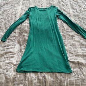 Old Navy Emerald Green Long Sleeve Dress